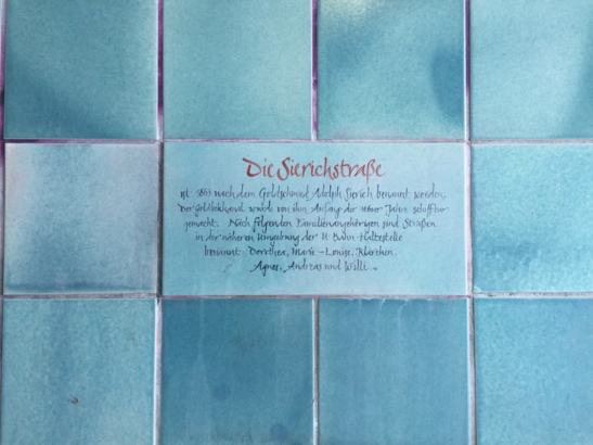 Eine kurze Geschichte über die Bedeutung der Sierichstraße zur Zeit der Namensgebung.